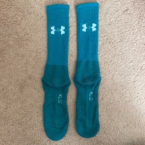 Under Armour Teal Blue Crew Socks XLG